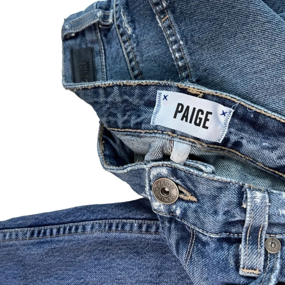 PAIGE Women’s High Rise Sarah Straight Seamed Revine Jeans Size 27 - Picture 11 of 14